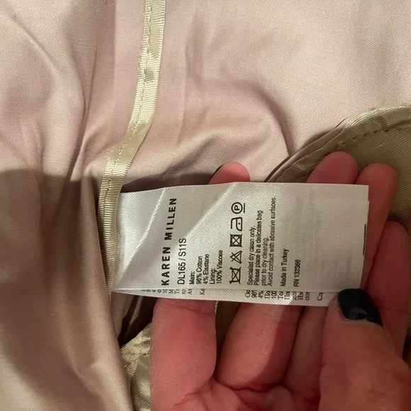 Karen Millen buckled shirt dress NWT size US 2 beige - Picture 6 of 7